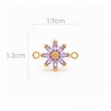 Dije Margarita Cristal Pulsera Piedra Lila Rodinado