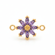 Dije Margarita Cristal Pulsera Piedra Morada Rodinado