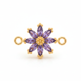 Dije Margarita Cristal Pulsera Piedra Morada Rodinado