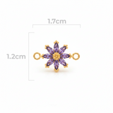 Dije Margarita Cristal Pulsera Piedra Morada Rodinado