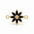 Dije Margarita Cristal Pulsera Piedra Negro Rodinado