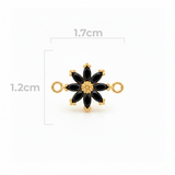 Dije Margarita Cristal Pulsera Piedra Negro Rodinado