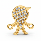 Dije Niño Pulsera Dorado Rodinado