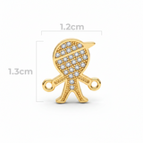 Dije Niño Pulsera Dorado Rodinado