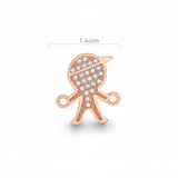 Dije Niño Pulsera Rosado Rodinado