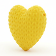 Dije Pasador Corazón Amarillo Bandera 3Cm Tejido Acrílico