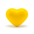 Dije Pasador Corazón Liso Amarillo 1.8 cm Acrílico