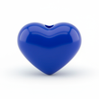 Dije Pasador Corazón Liso Azul 1.8 cm Acrílico