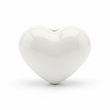 Dije Pasador Corazón Liso Blanco 1.8 cm Acrílico