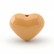 Dije Pasador Corazón Liso Café Claro 1.8 cm Acrílico