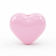 Dije Pasador Corazón Liso Rosado 1.8 cm Acrílico