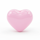 Dije Pasador Corazón Liso Rosado 1.8 cm Acrílico