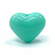 Dije Pasador Corazón Liso Verde Menta 1.8 cm Acrílico