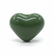 Dije Pasador Corazón Liso Verde Militar 1.8 cm Acrílico
