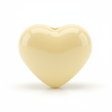 Dije Pasador Corazón Liso amarillo pastel 1.8 cm Acrílico