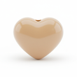 Dije Pasador Corazón Liso beige claro 1.8 cm Acrílico