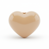 Dije Pasador Corazón Liso beige claro 1.8 cm Acrílico
