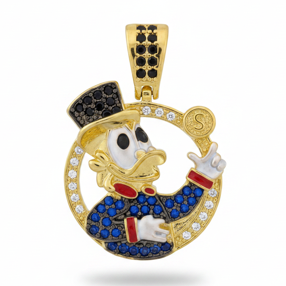 Dije Pato Dorado Rodinado
