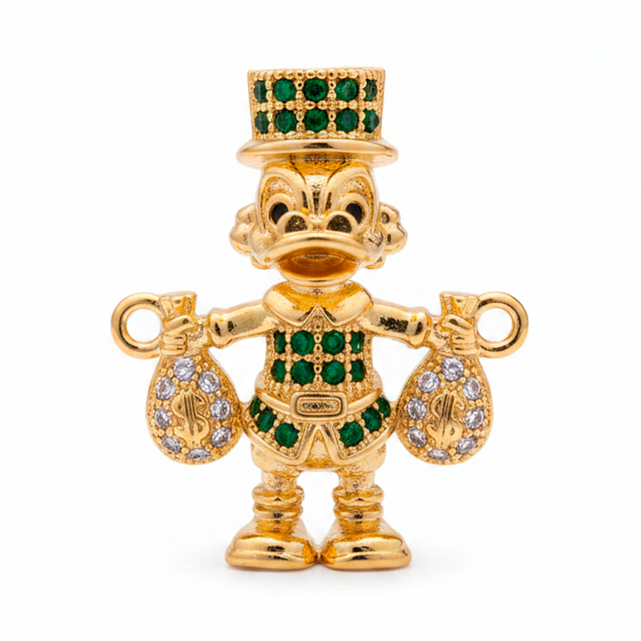 Dije Pato Oro Laminado Para Pulsera