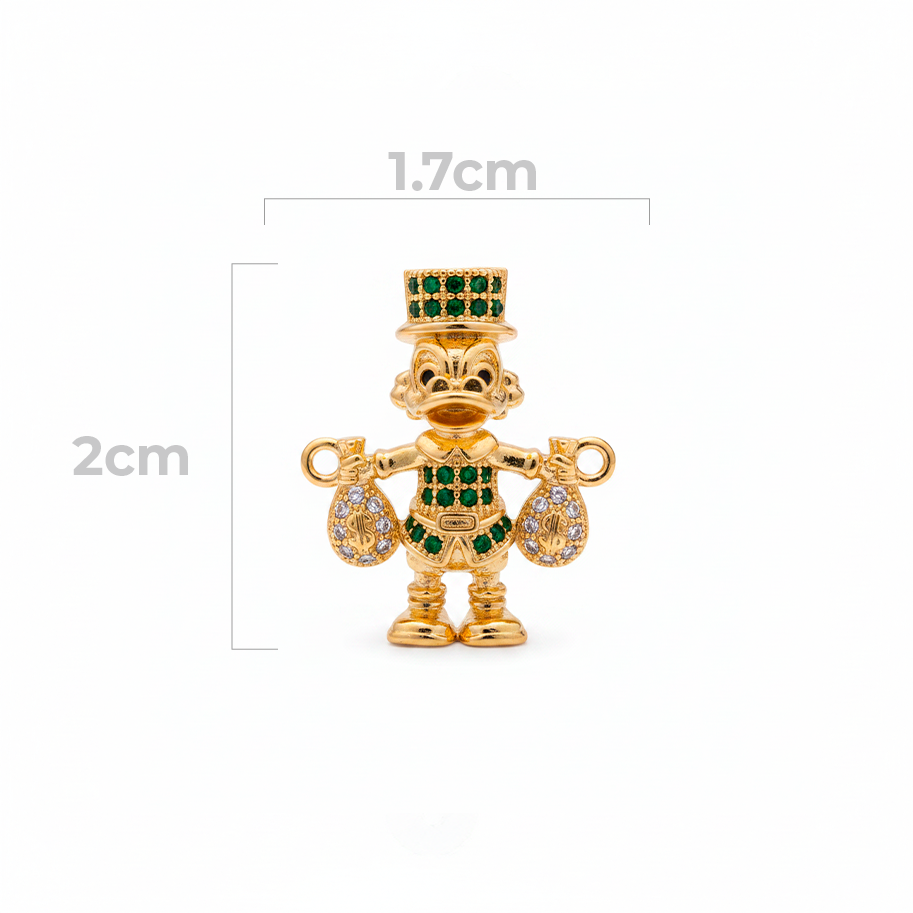 Dije Pato Oro Laminado Para Pulsera