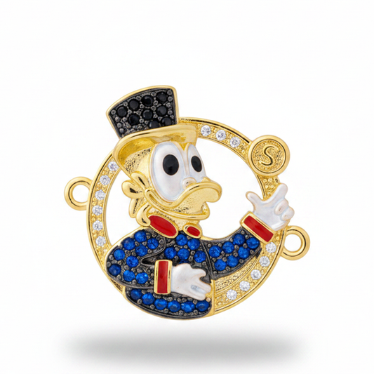 Dije Pato Para Pulsera Dorado Rodinado