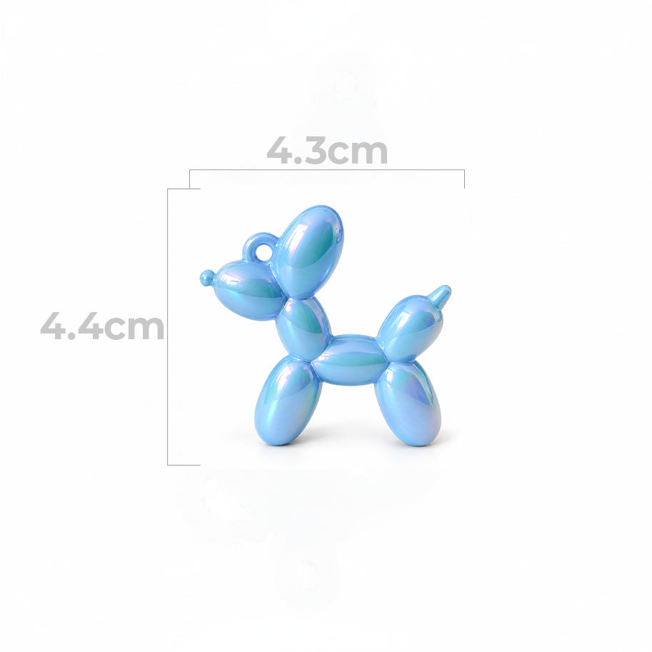 Dije Perro Globo Chunky Azul Cielo Perlado AB