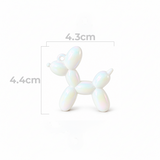 Dije Perro Globo Chunky Blanco Perlado AB
