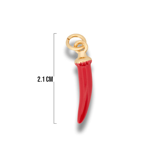 Dije Pimiento Rojo Dorado Rodinado