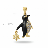 Dije Pingüino Dorado Rodinado