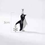 Dije Pingüino Plateado Rodinado