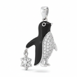 Dije Pingüino Plateado Rodinado
