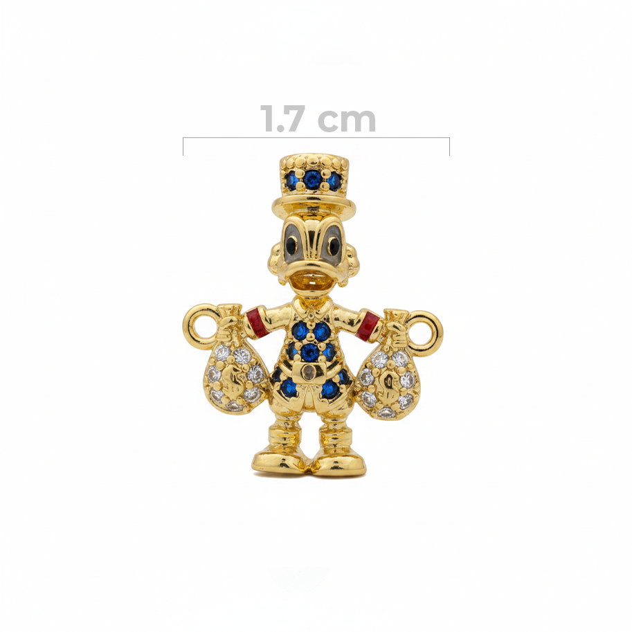 Dije Pulsera Pato Azul Rodinado