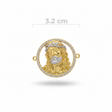 Dije Rostro De Cristo Para Pulsera Bicolor Rodinado 3.2cm