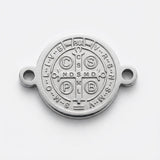 Dije San Benito 10mm pulsera plateado De Acero