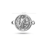 Dije San Benito 10mm pulsera plateado De Acero