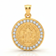 Dije San Benito Collar Dorado Rodinado