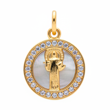 Dije San Benito Nacarado Collar Dorado Rodinado