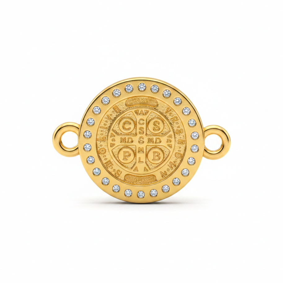 Dije San Benito Oro Laminado Para Pulsera
