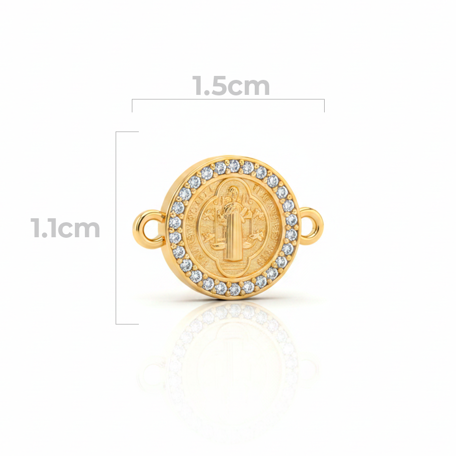 Dije San Benito Oro Laminado Para Pulsera
