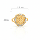 Dije San Benito Oro Laminado Para Pulsera