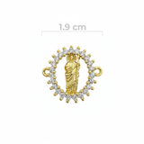 Dije San Judas Tadeo Piedra Blanca Dorado Rodinado