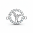 Dije San Miguel Arcangel Circón Pulsera Plateado Rodinado