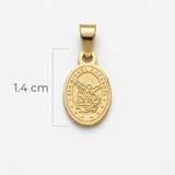 Dije San Miguel Collar Dorado de Acero