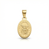 Dije San Miguel Collar Dorado de Acero