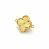 Dije Trebol Clov Diamantado Pulsera Dorado Rodinado