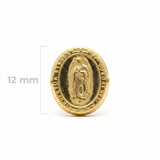 Dije Virgen Guadalupe 12mm Pasador Oro Laminado