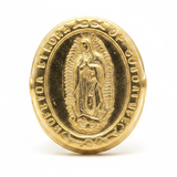 Dije Virgen Guadalupe 12mm Pasador Oro Laminado