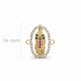 Dije Virgen Guadalupe Circones Oro Laminado