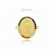 Dije Virgen Guadalupe Colores Pulsera Dorado Rodinado
