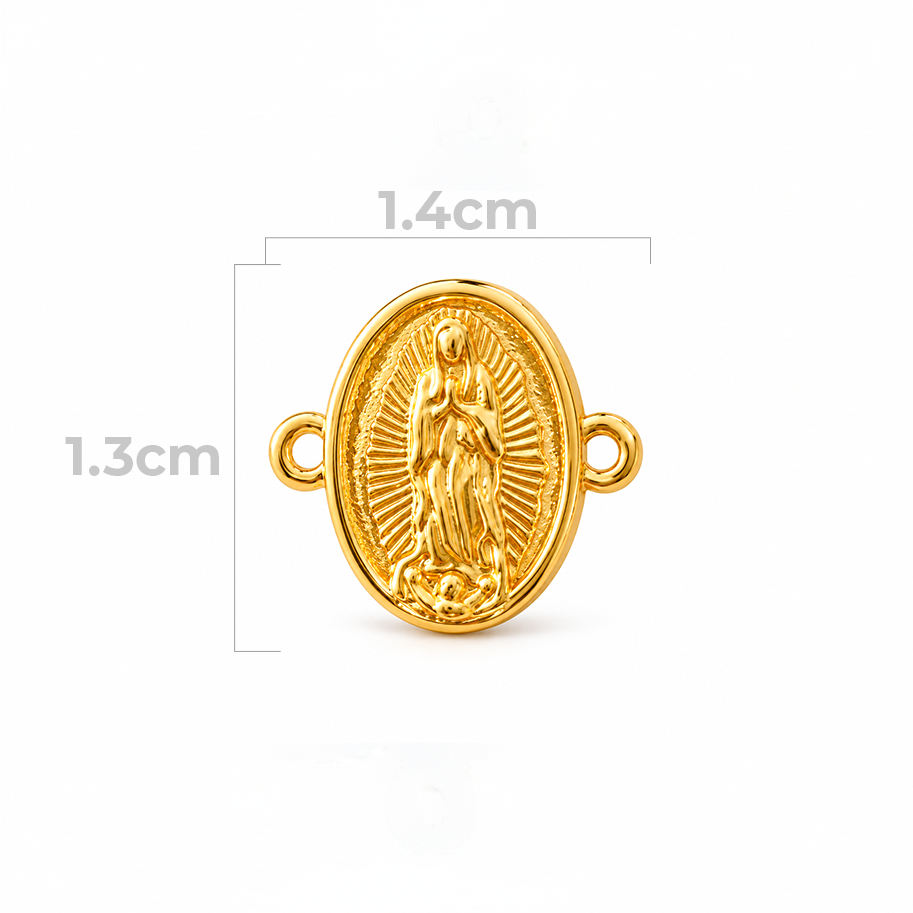 Dije Virgen Guadalupe Lisa Dorado Rodinado